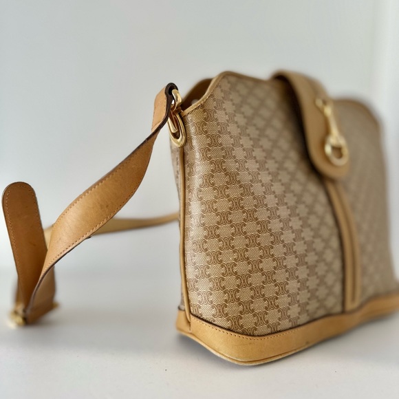 Vintage Celine Crossbody Horsebit Hardware Blonde Macadam - Picture 3 of 14